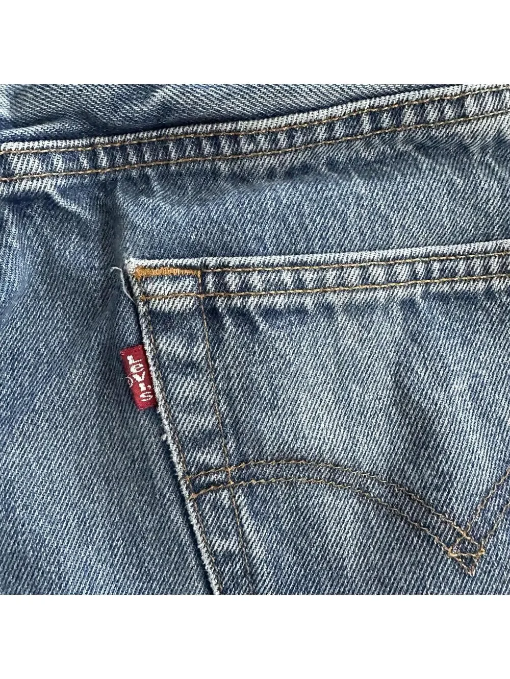 Levis 501 Vintage 90s Straight Leg XX Capri Jeans 36x34 Light Wash Act 32x25